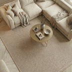 SHARED | Amethyst Beige Solid Scandinavian Machine Woven Living Room  photo 1