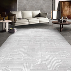 SHARED | Camellia Ivory Geometric Modern Machine Woven High-Low Livin photo 1