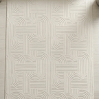 SHARED | Gloaming Cream Modern Geometric Carved Texture Machine Woven photo 1