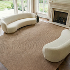 SHARED | Gypsum Beige Solid Coastal Machine Woven Living Room Bedroom photo 1