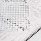 SHARED | Magnetite Light Grey Abstract Modern Machine Woven Living Ro photo 2