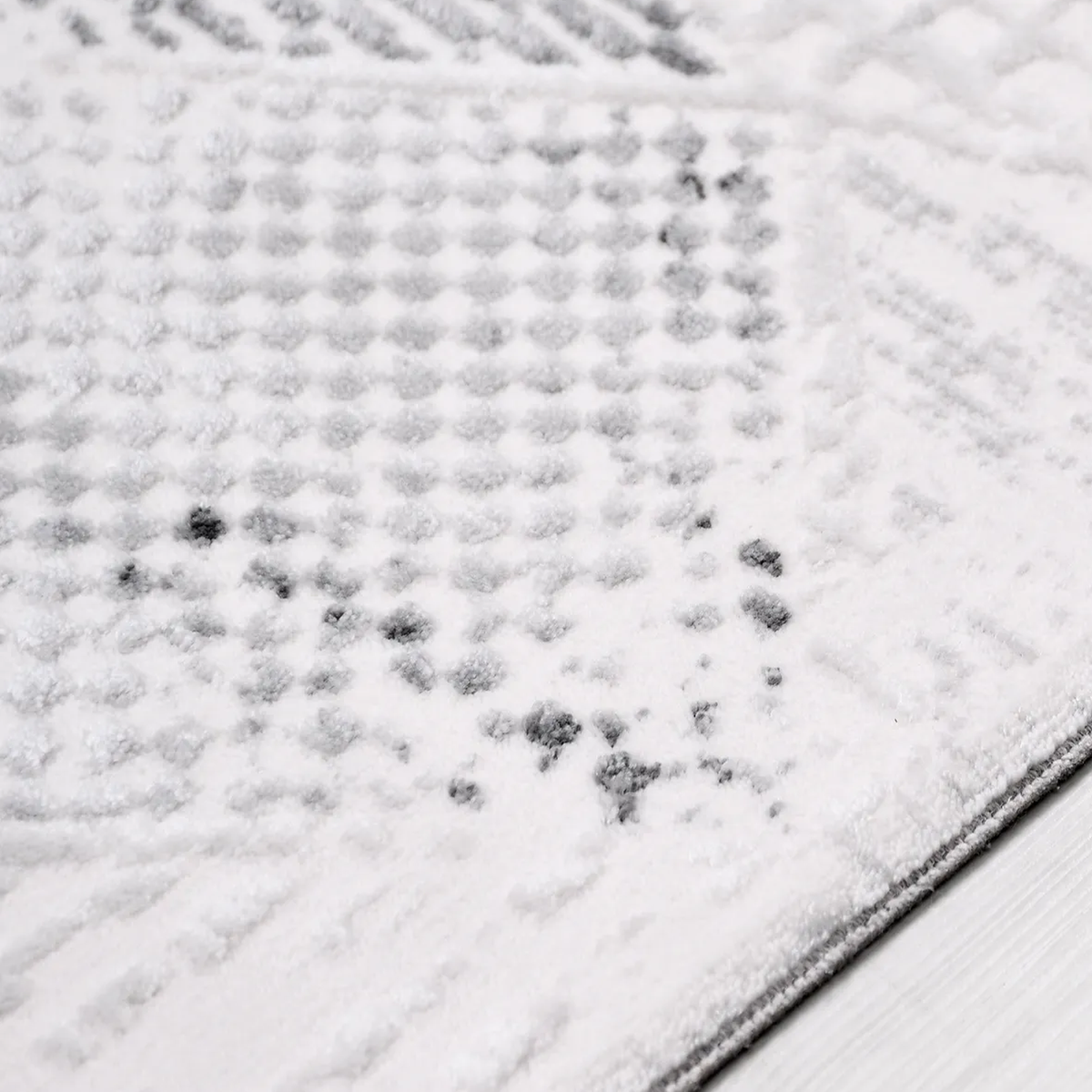 SHARED | Magnetite Light Grey Abstract Modern Machine Woven Living Ro photo 2