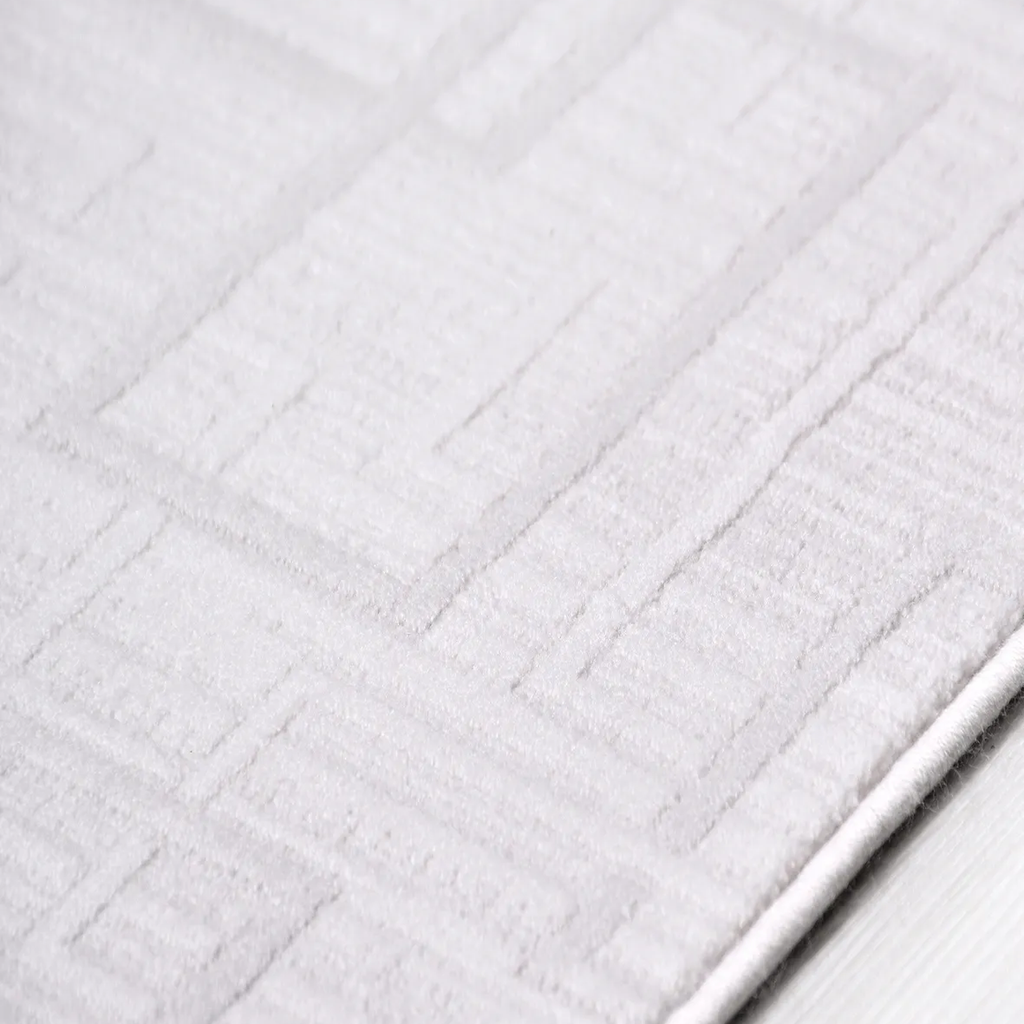 SHARED | Olympos Light Grey Geometric Modern Machine Woven Living Roo photo 2