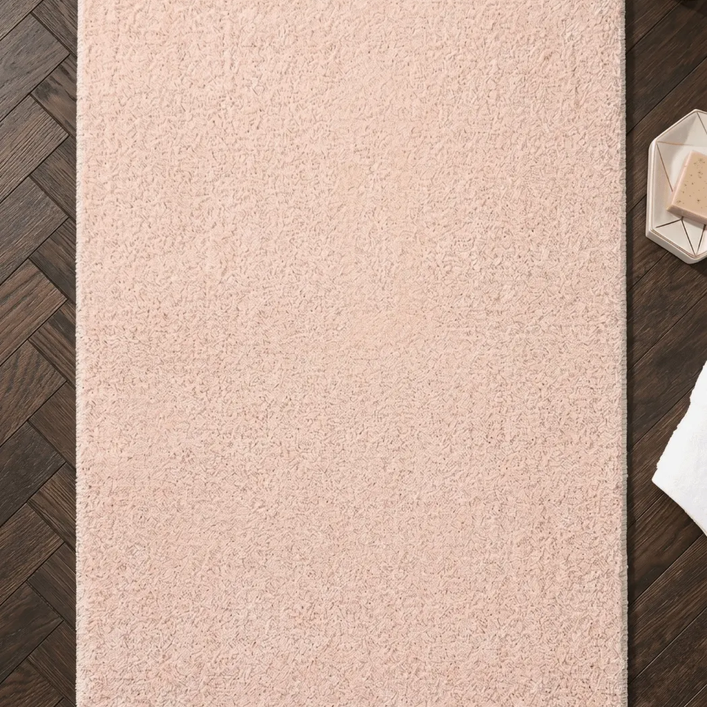 SHARED | Stormlight Blush Pink Solid Scandinavian Machine Woven Livin photo 2