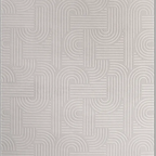 SHARED | Hoarfrost Light Grey Modern Geometric Carved High-Low Machin photo 2