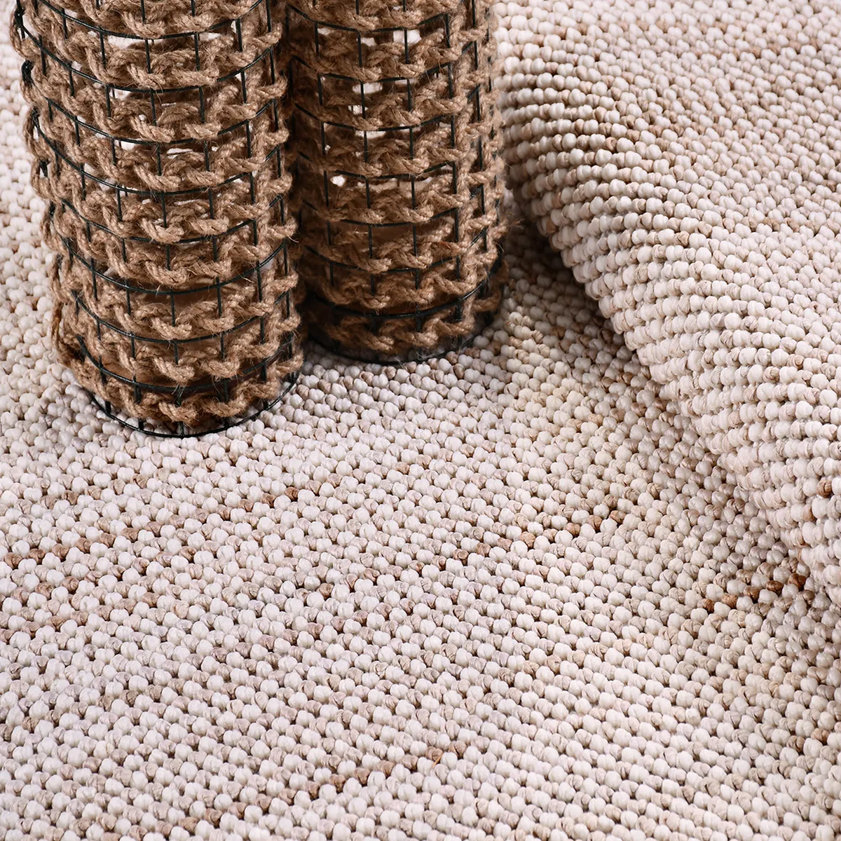 SHARED | Promenade Blush Beige Solid Textured Modern Machine Woven Li photo 2