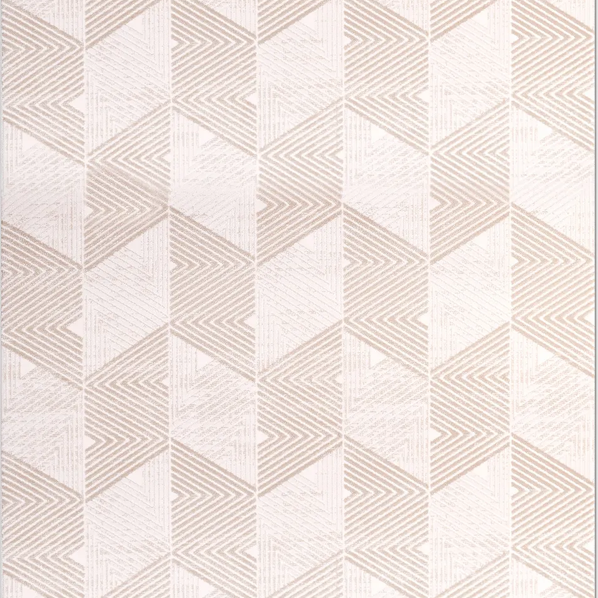 SHARED | Chasm Cream Beige Geometric Triangle Modern Machine Woven Li photo 2