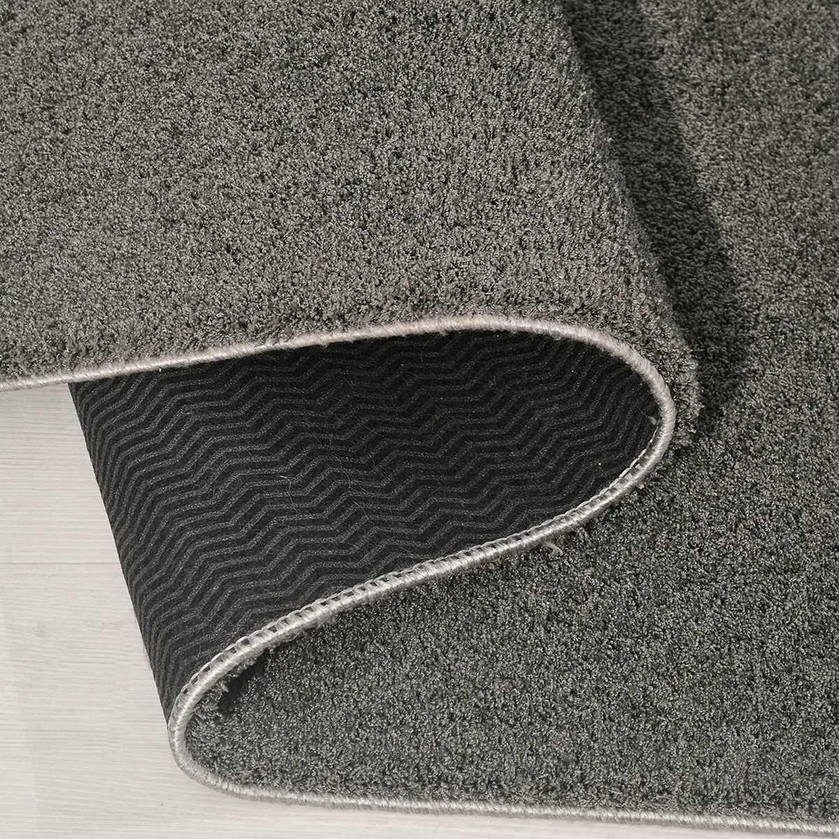 SHARED | Tempest Grey Solid Modern Machine Woven Soft Pile Living Roo photo 2