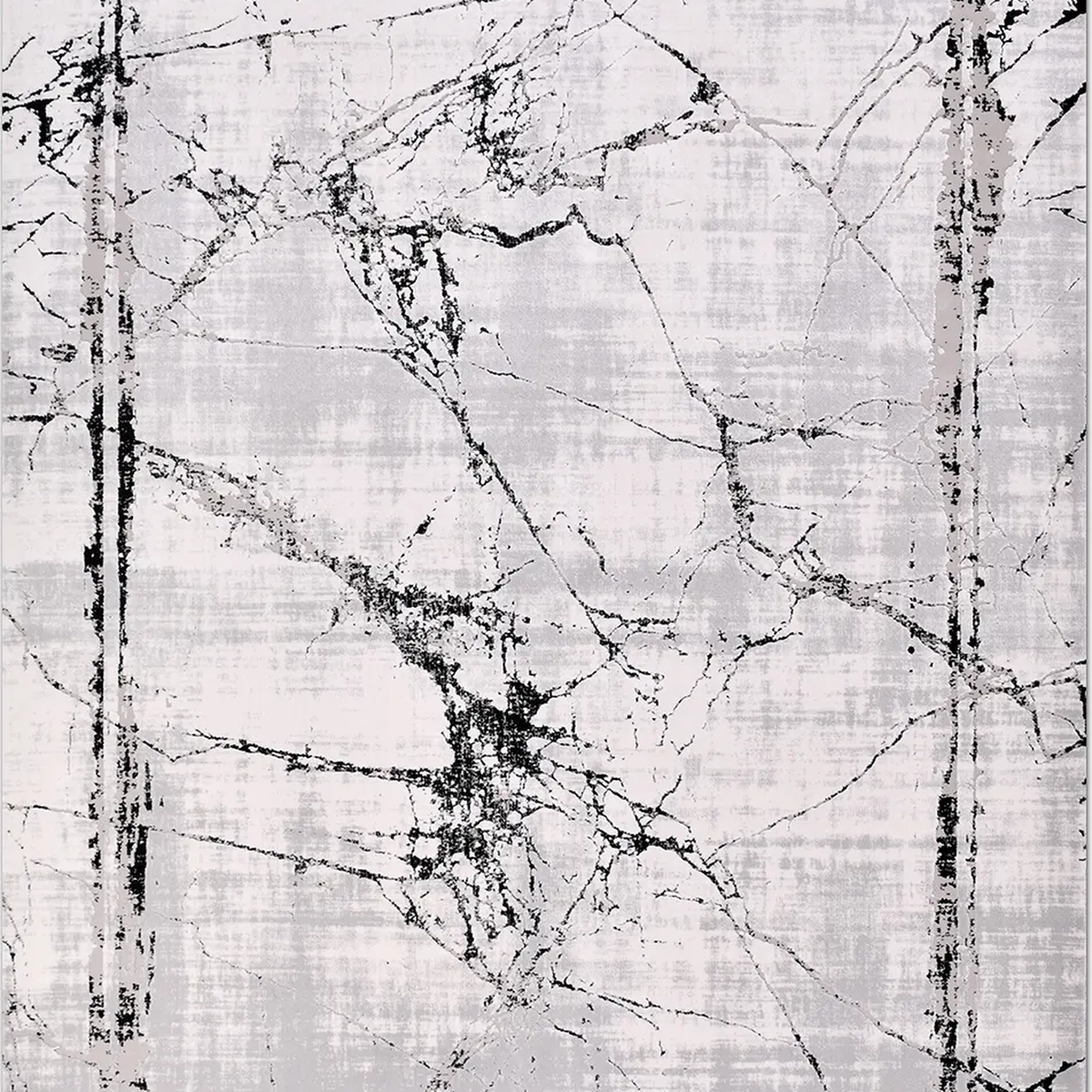 SHARED | Shingle Modern Abstract Marble Effect Light Grey Cream Black photo 2