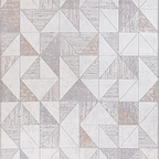 SHARED | Hollyhock Cream Grey Geometric Triangle Mosaic Modern Machin photo 2