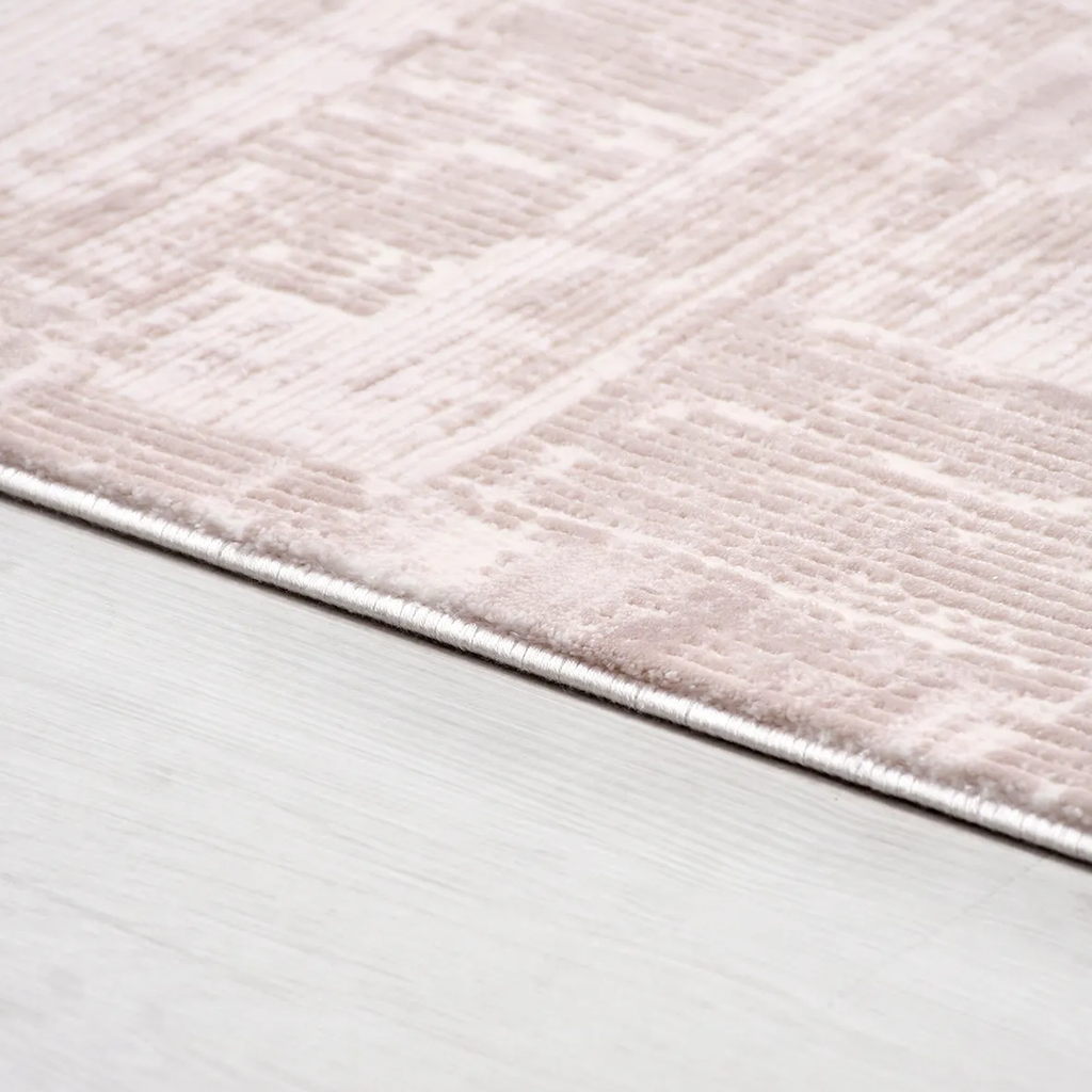 SHARED | Cupola Blush Pink Cream Abstract Modern Machine Woven Living photo 2