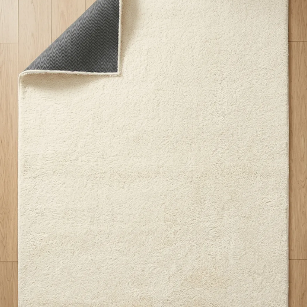 SHARED | Starlight Cream Solid Shag Scandinavian Machine Woven Living photo 2