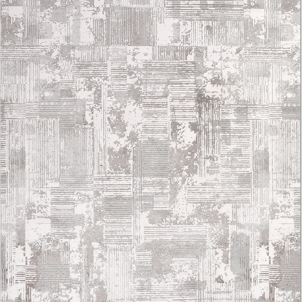SHARED | Pergamon Cream Grey Abstract Modern Machine Woven Living Roo photo 2