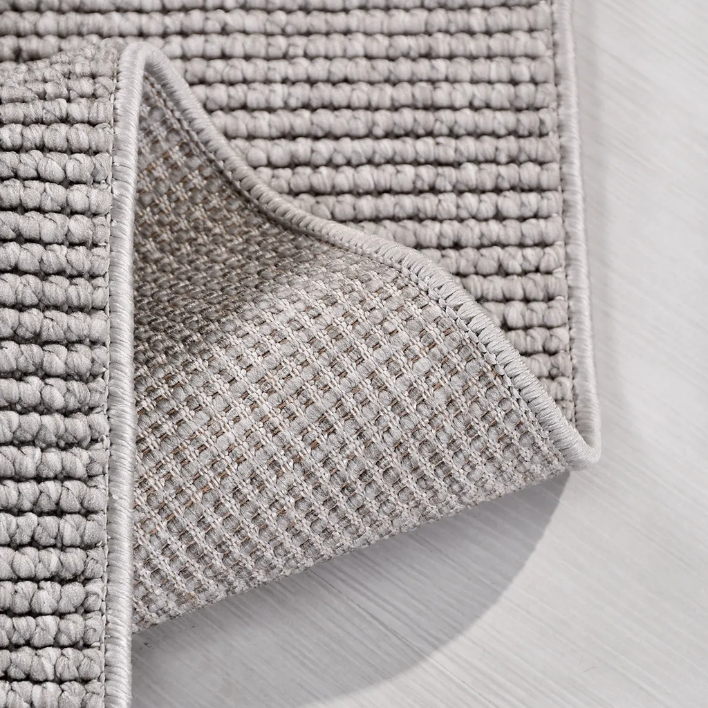 SHARED | Kaolin Grey Ivory Solid Modern Machine Woven Flatweave Livin photo 2
