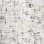 SHARED | Sanicle Cream Abstract Modern Machine Woven Charcoal Rust Gr photo 2