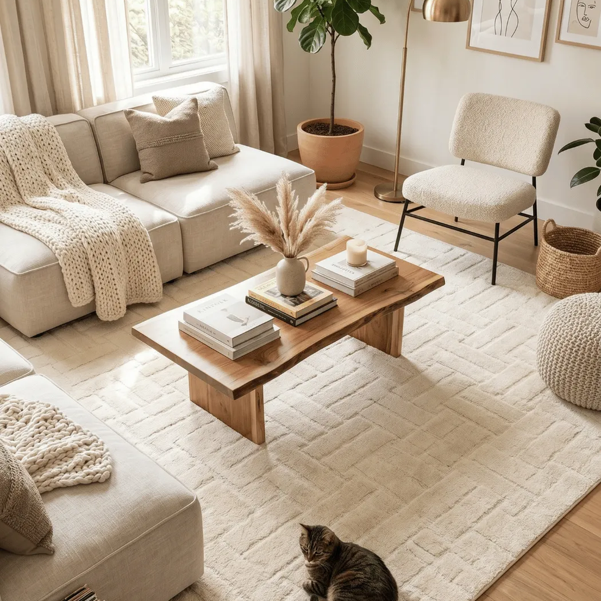 SHARED | Sirocco Cream Geometric Modern Machine Woven Textured Living photo 2