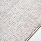 SHARED | Bodrum Beige Abstract Modern Machine Woven Cream Fringe Livi photo 2