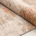 SHARED | Valerian Terracotta Cream Abstract Modern Machine Woven Livi photo 2