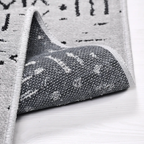 SHARED | Larch Moroccan Style Tribal Boho Light Grey Black Machine Wo photo 2