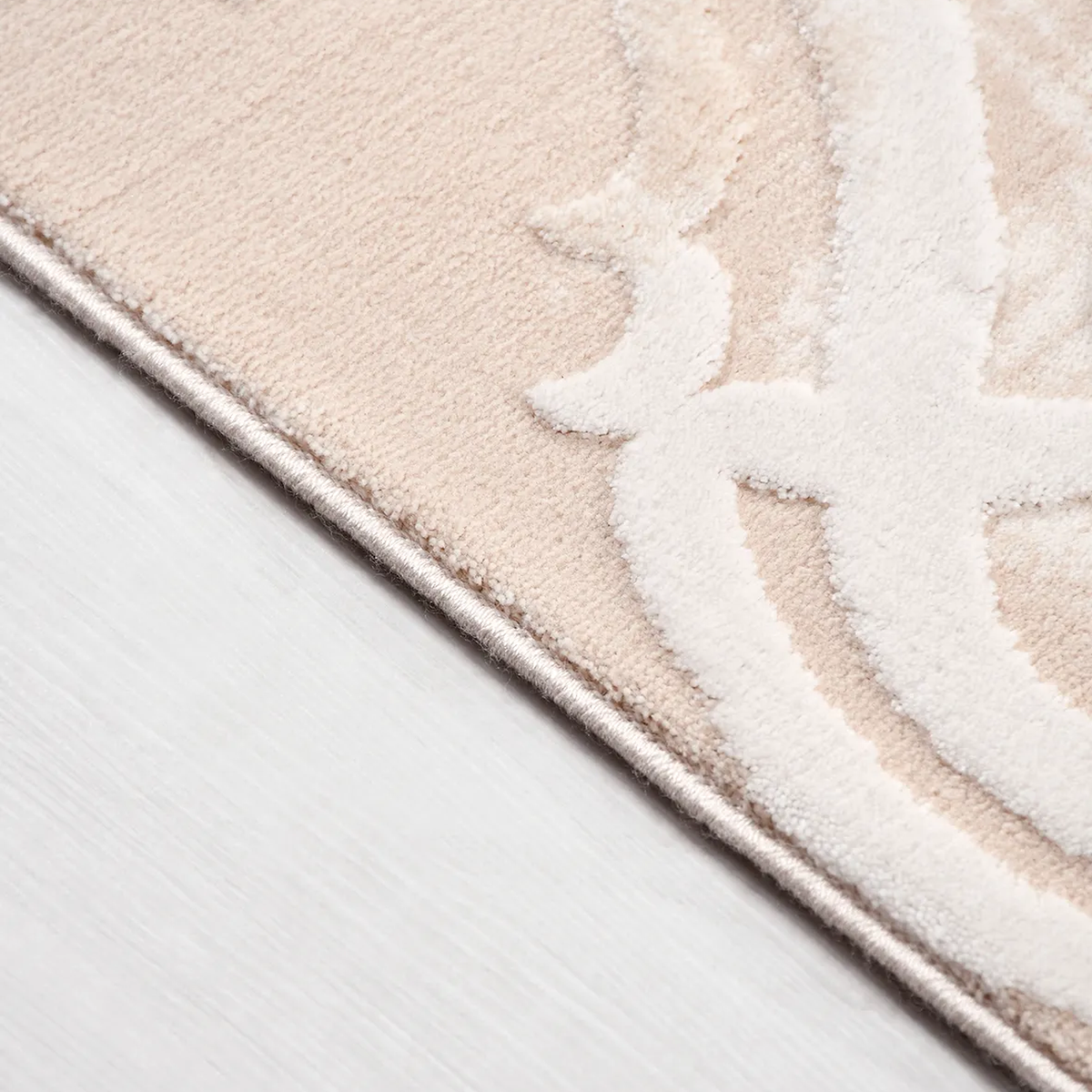 SHARED | Narrows Cream Beige Distressed Damask Medallion Transitional photo 2