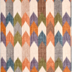 SHARED | Downs Multicolour Geometric Chevron Modern Machine Woven Liv photo 2