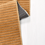 SHARED | Nutmeg Camel Striped Modern Machine Woven Living Room Bedroo photo 2