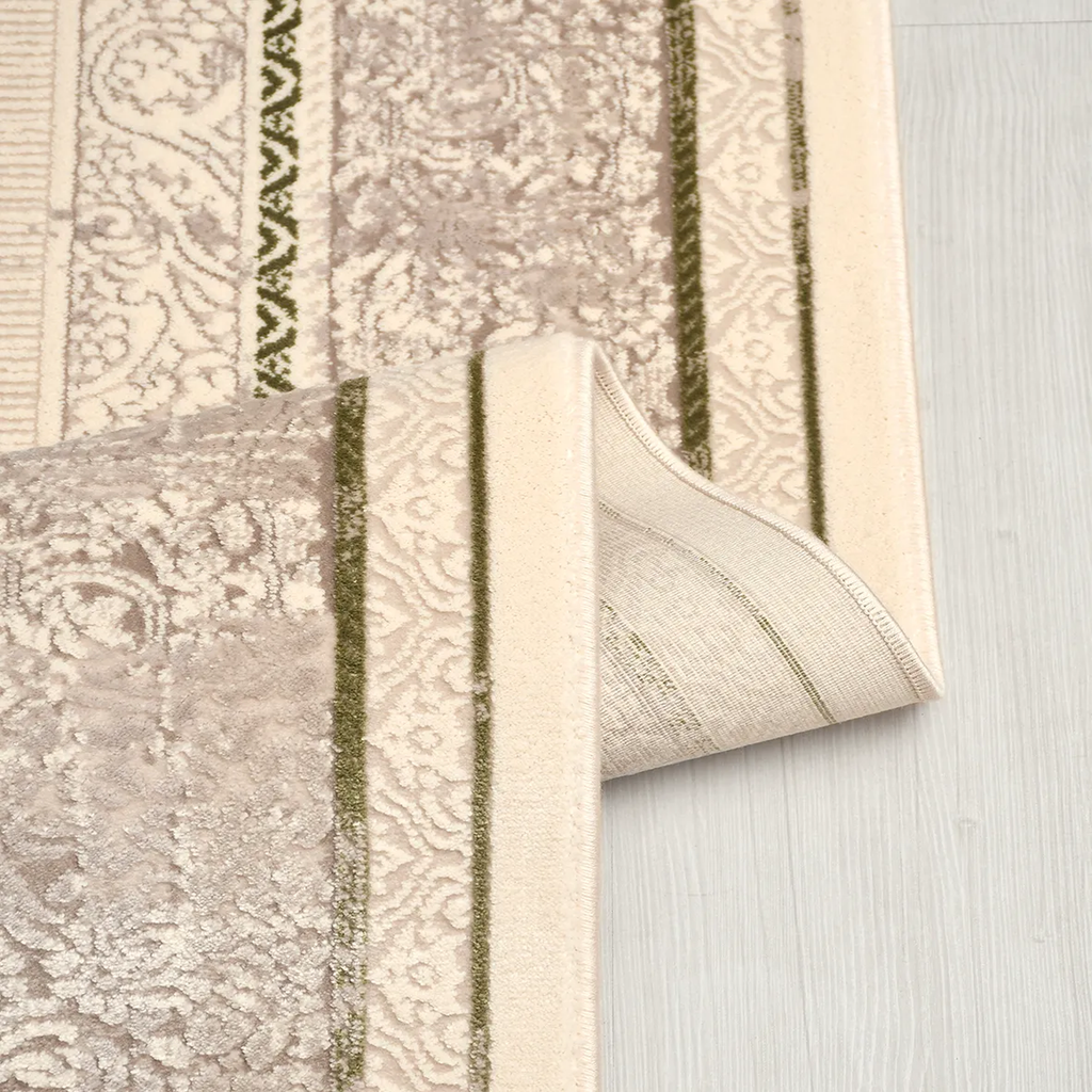 SHARED | Zenith Cream Grey Traditional Damask Machine Woven Living Ro photo 2