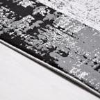 SHARED | Spinney Cream Black Grey Abstract Modern Machine Woven Livin photo 2