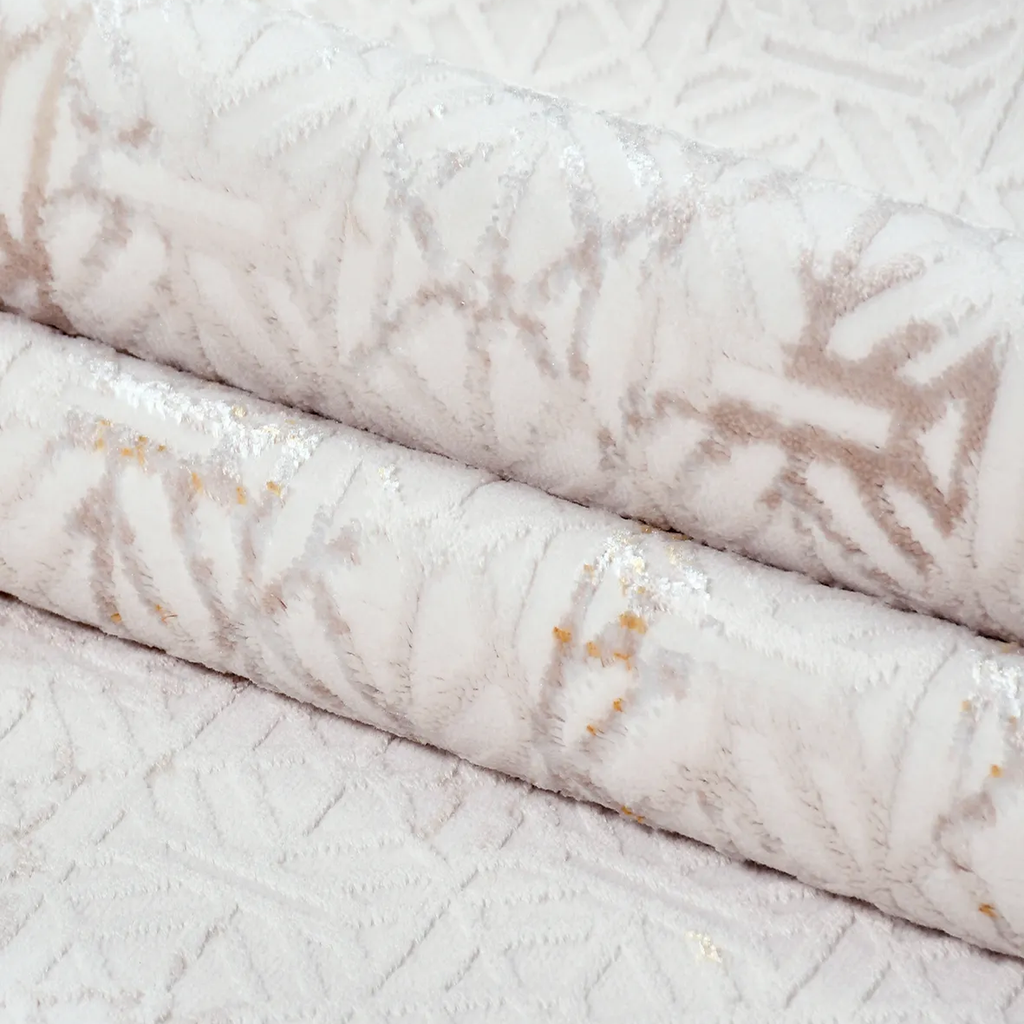 SHARED | Rill Cream Abstract Modern Machine Woven Greige Burnt Orange photo 2