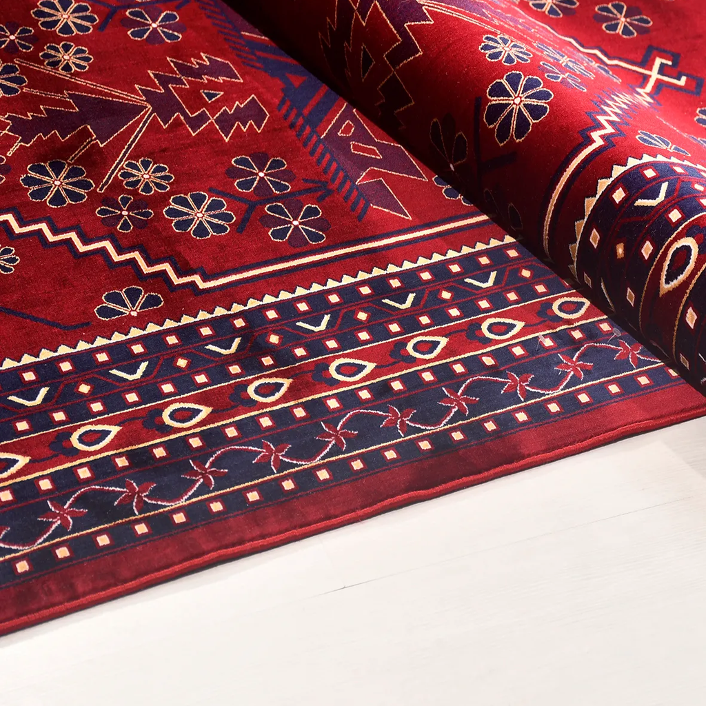 SHARED | Sunstone Persian Style Traditional Medallion Red Navy Cream  photo 2