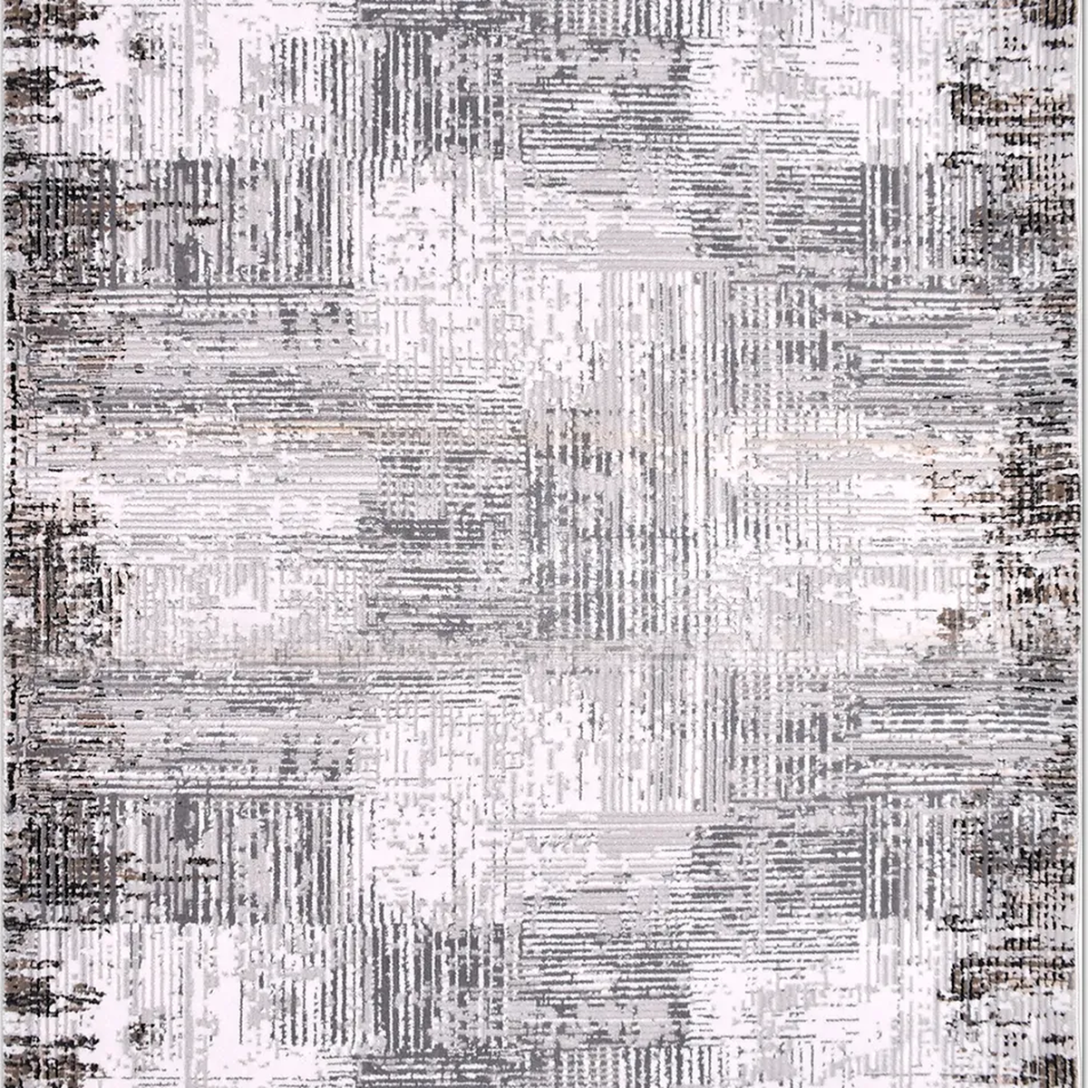 SHARED | Thornfield Grey Cream Abstract Modern Machine Woven Living R photo 2