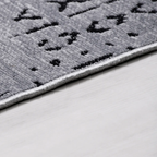 SHARED | Gleam Modern Abstract Machine Woven Grey Black Ivory Living  photo 2