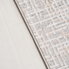 SHARED | Foreland Modern Abstract Distressed Beige Grey Machine Woven photo 2