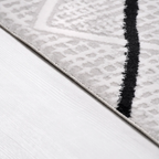 SHARED | Coppice Cream Black Moroccan Style Diamond Trellis Machine W photo 2