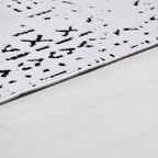 SHARED | Gale Ivory Black Abstract Boho Machine Woven Living Room Bed photo 2