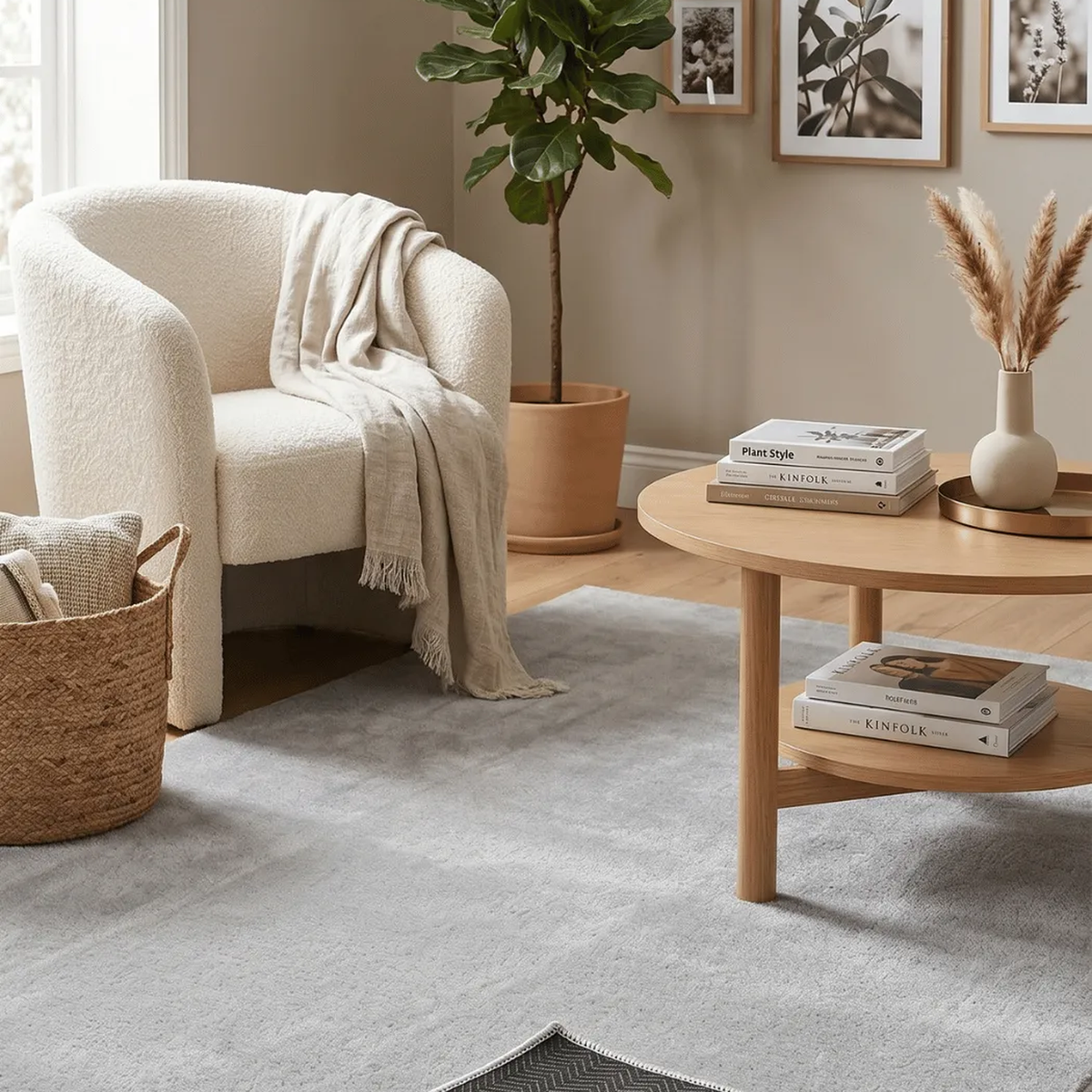 SHARED | Gatehouse Grey Solid Modern Machine Woven Soft Living Room B photo 2