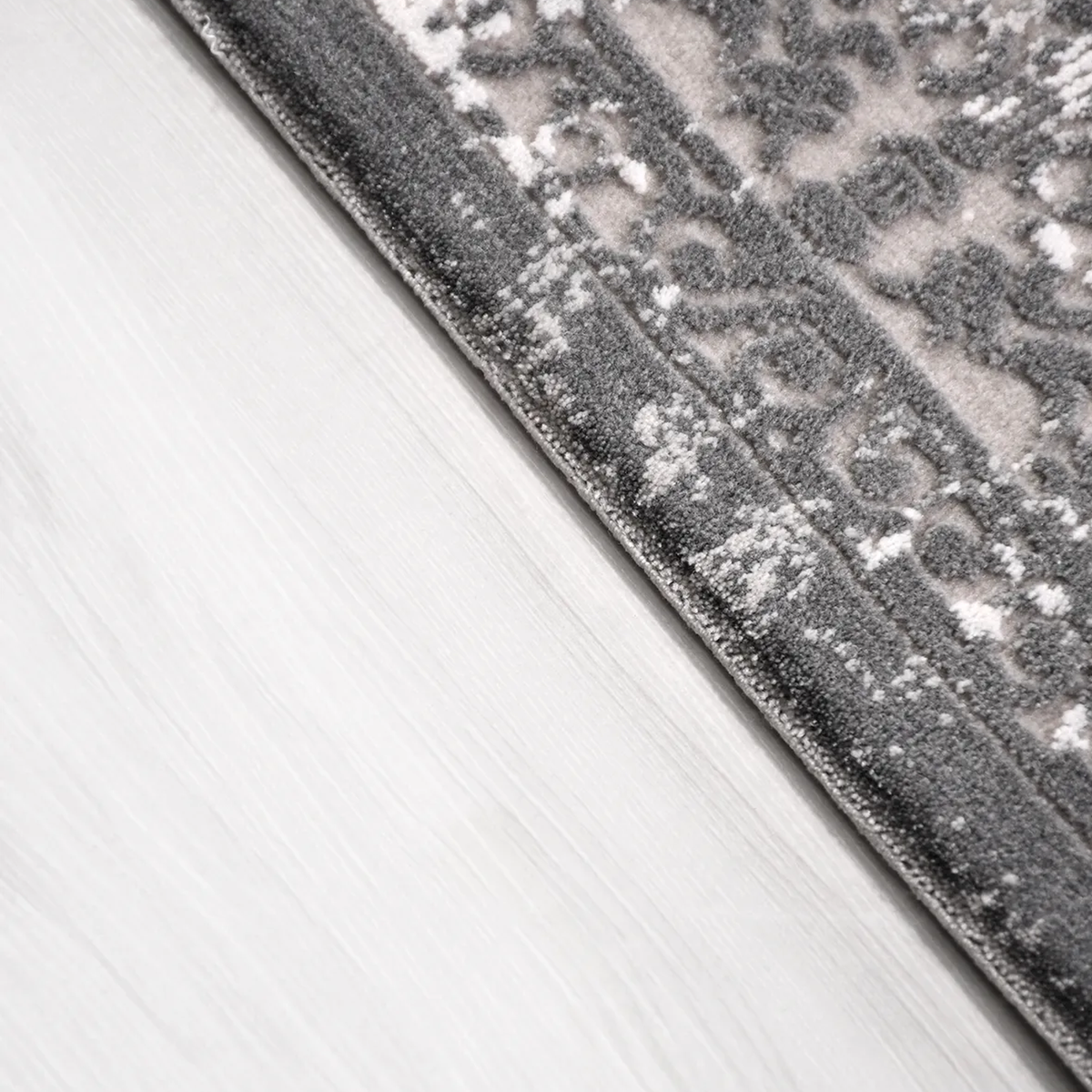 SHARED | Datca Persian Style Medallion Distressed Vintage Look Grey C photo 2
