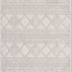 SHARED | Azurite Cream Boho Geometric Textured Machine Woven Living R photo 2
