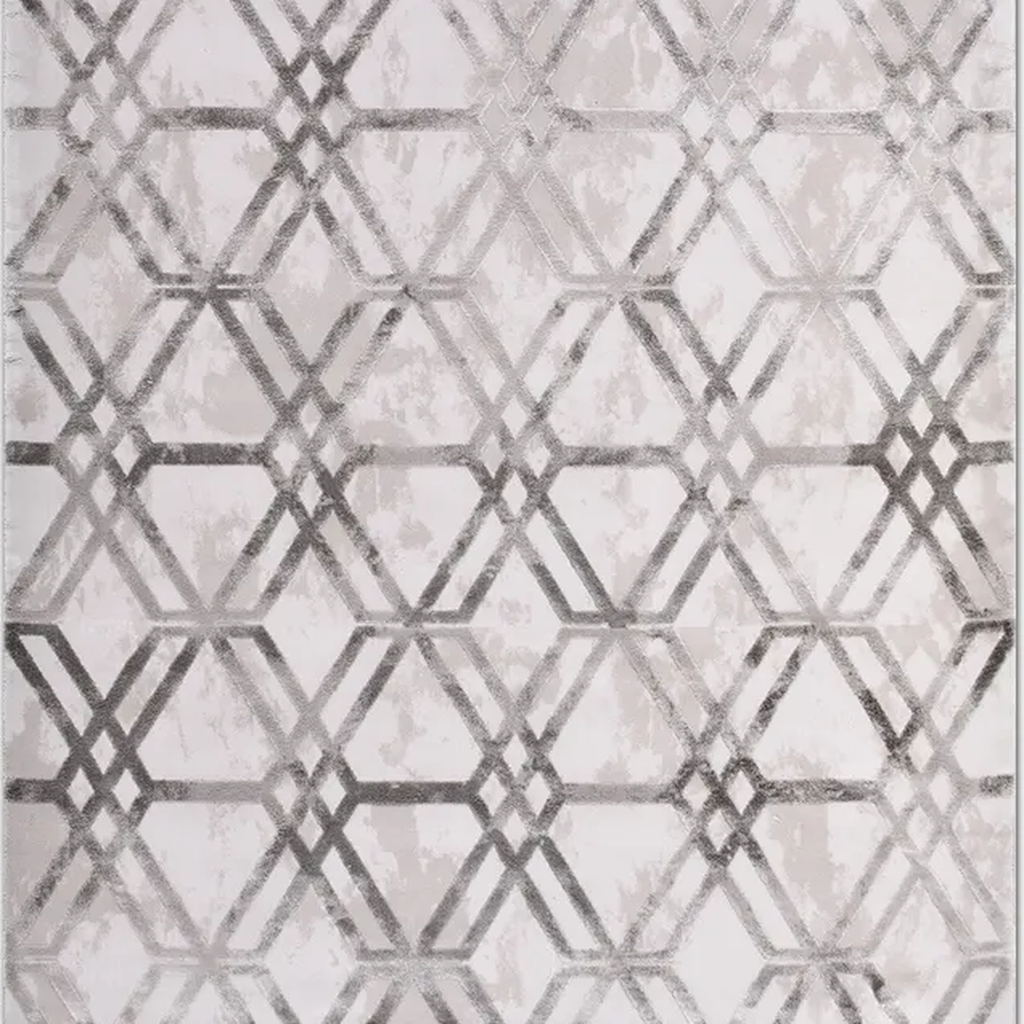 SHARED | Palisade Grey Geometric Modern Machine Woven Living Room Bed photo 2