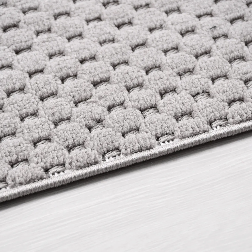SHARED | Borage Grey Ivory Modern Geometric Machine Woven Living Room photo 2