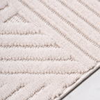 SHARED | Kas Cream Modern Geometric Machine Woven High-Low Carved Liv photo 2