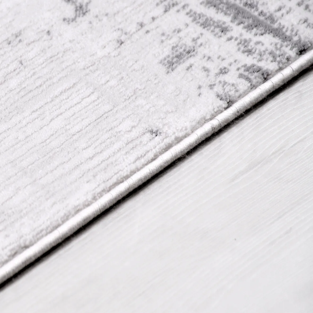 SHARED | Mudanya Grey Charcoal Abstract Modern Machine Woven Living R photo 2