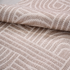 SHARED | Mica Beige Ivory Geometric Transitional Modern Machine Woven photo 2