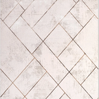 SHARED | Leigh Cream Copper Geometric Diamond Modern Machine Woven Li photo 2