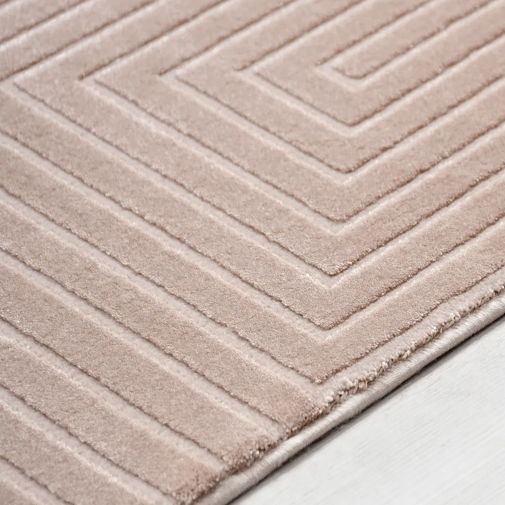 SHARED | Burnet Beige Modern Geometric Machine Woven Cream Ivory Livi photo 2