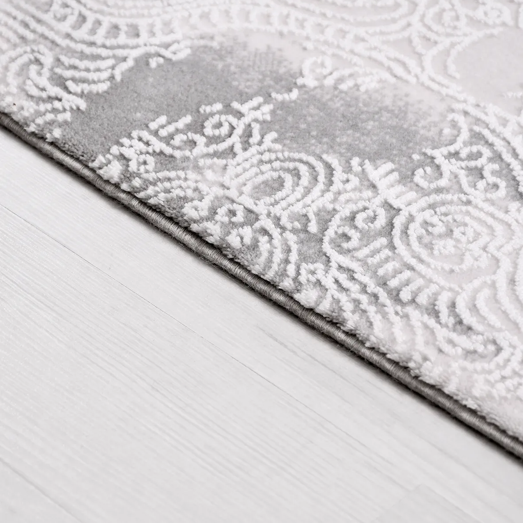 SHARED | Levee Grey Ivory Abstract Watercolour Modern Machine Woven L photo 2