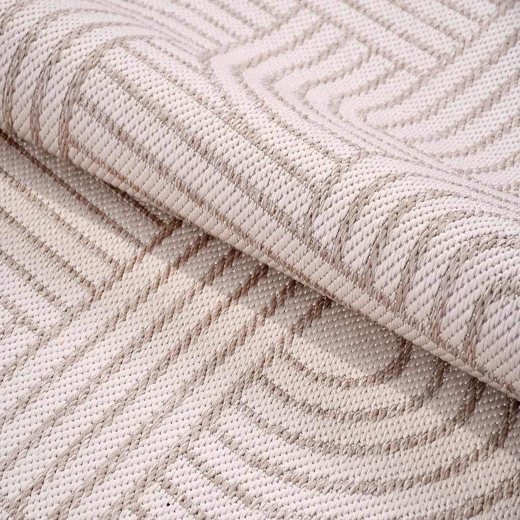 SHARED | Moonstone Cream Beige Abstract Carved Look Modern Machine Wo photo 2
