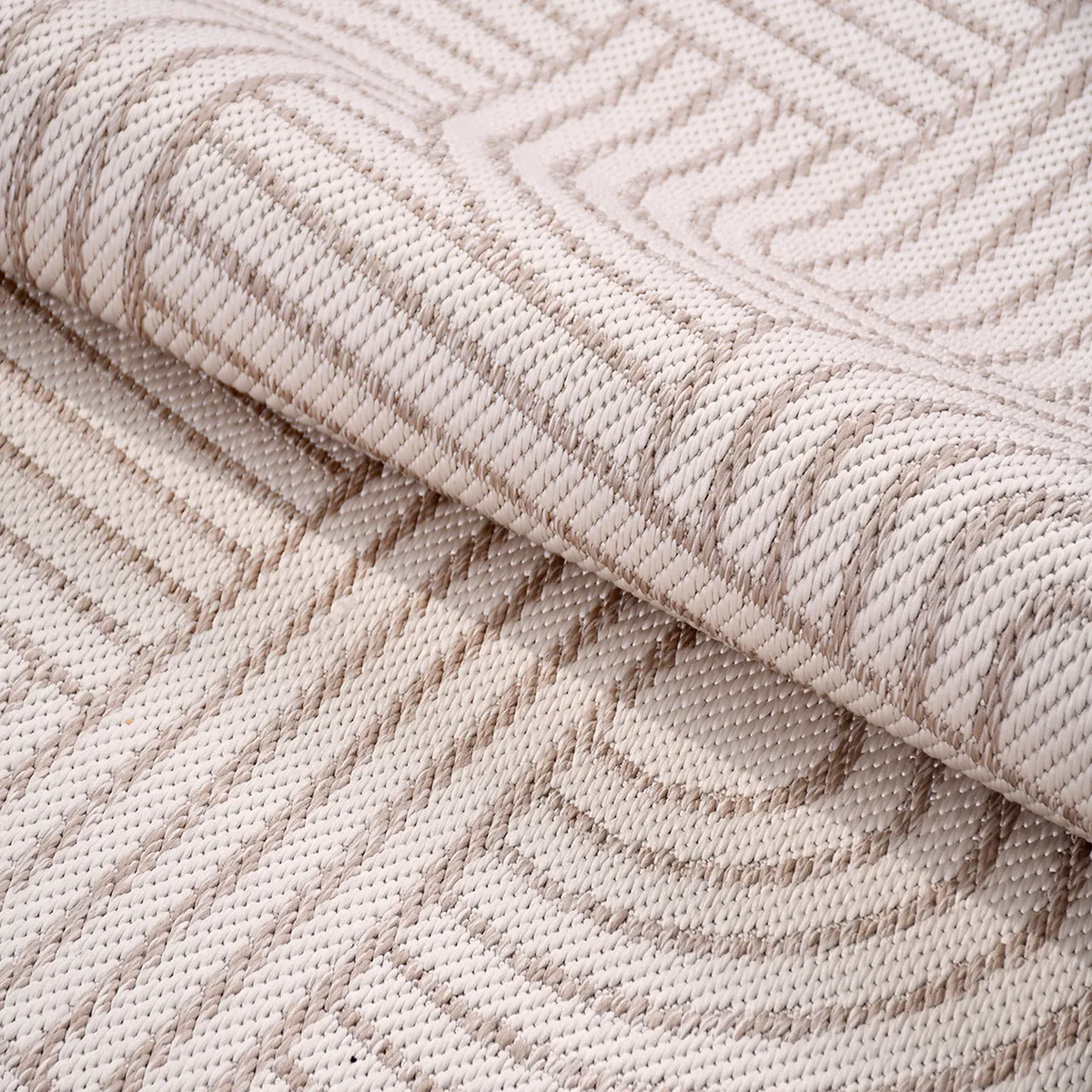 SHARED | Moonstone Cream Beige Abstract Carved Look Modern Machine Wo photo 2