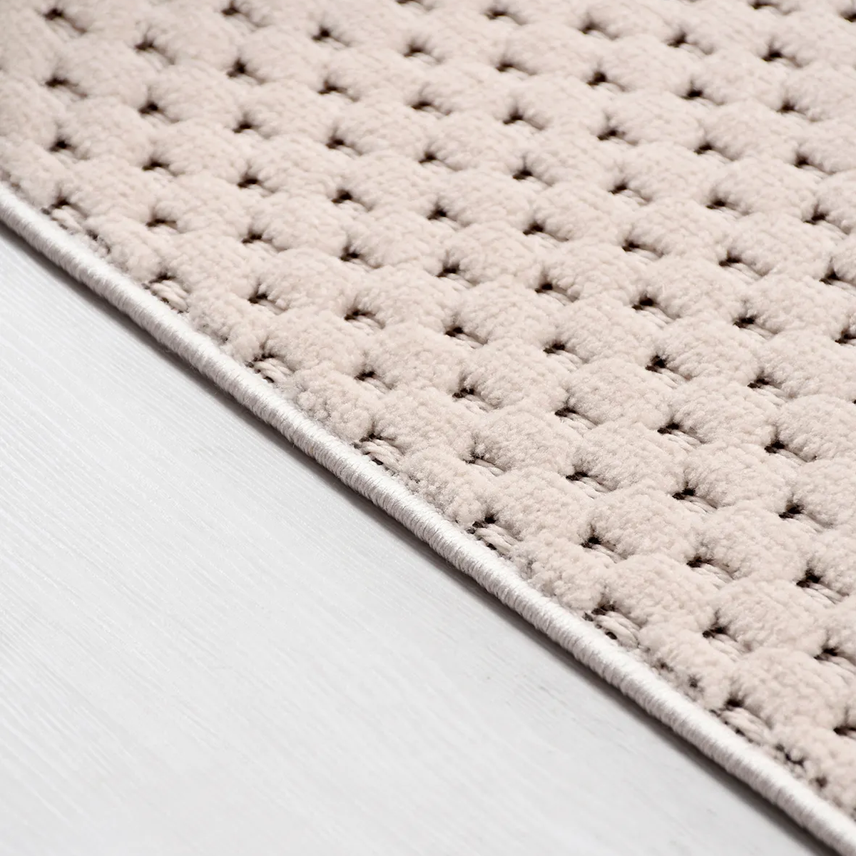 SHARED | Bluebell Blush Pink Modern Geometric Dot Machine Woven Livin photo 2