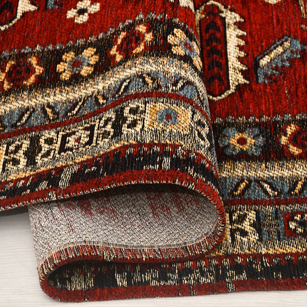 SHARED | Brume Persian Style Traditional Tribal Medallion Red Cream M photo 2